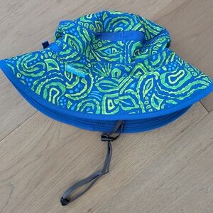 Sunday Afternoons Kids Bucket Hat Quick Dry UPF Sun Hat Size M 2-5 Blue Green